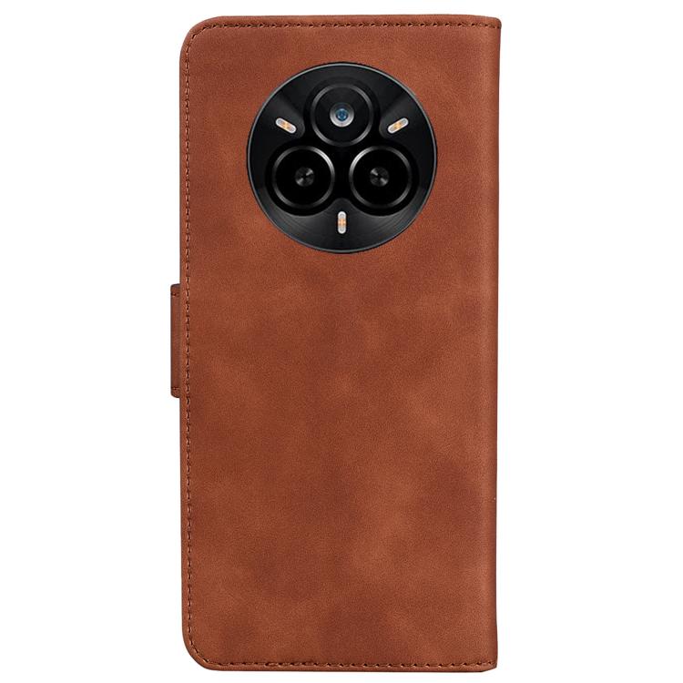 For Realme 14 Pro Skin Feel Pure Color Flip Leather Phone Case