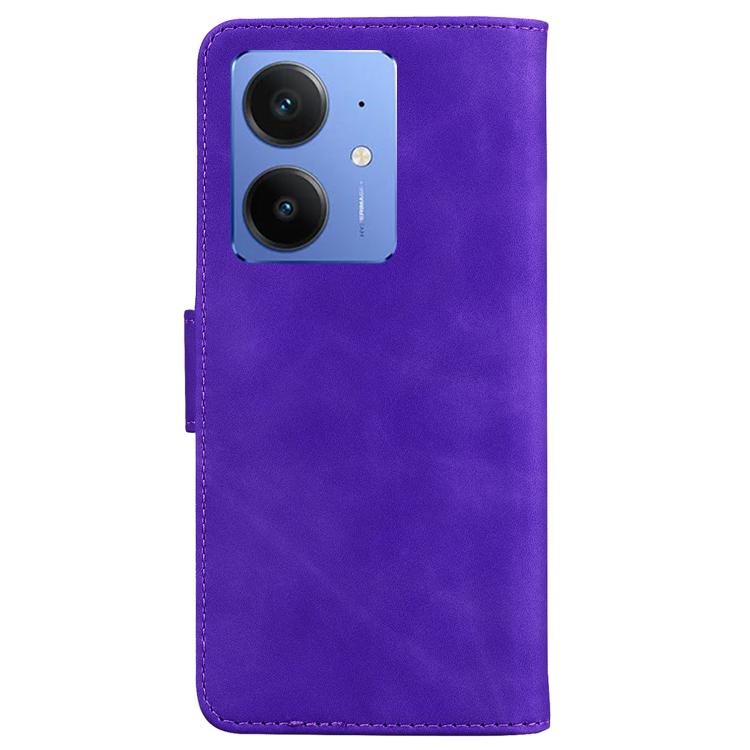 For Realme Neo7 SE Skin Feel Pure Color Flip Leather Phone Case