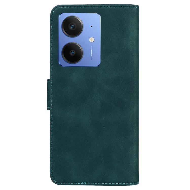 For Realme Neo7 SE Skin Feel Pure Color Flip Leather Phone Case
