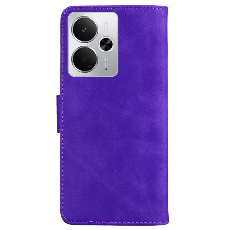 For Realme 14 Skin Feel Pure Color Flip Leather Phone Case