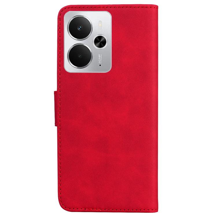 For Realme 14 Skin Feel Pure Color Flip Leather Phone Case