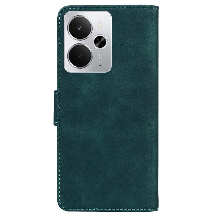 For Realme 14 Skin Feel Pure Color Flip Leather Phone Case