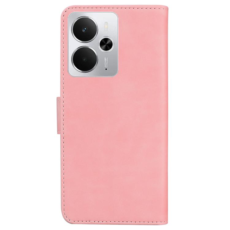 For Realme 14 Skin Feel Pure Color Flip Leather Phone Case