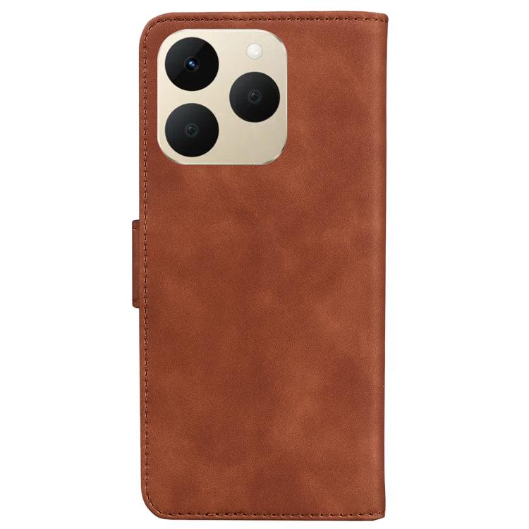 For Realme 15T 5G Skin Feel Pure Color Flip Leather Phone Case