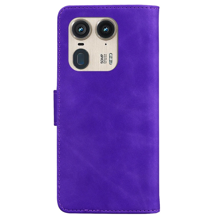 For Motorola Edge 50 Ultra Skin Feel Pure Color Flip Leather Phone Case