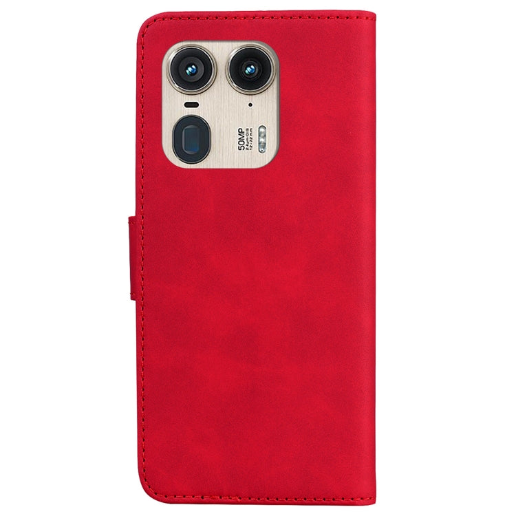 For Motorola Edge 50 Ultra Skin Feel Pure Color Flip Leather Phone Case