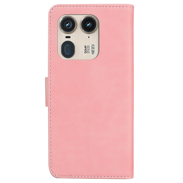 For Motorola Edge 50 Ultra Skin Feel Pure Color Flip Leather Phone Case