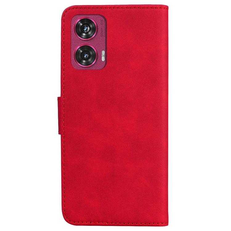 For Motorola Edge 50 Fusion Skin Feel Pure Color Flip Leather Phone Case