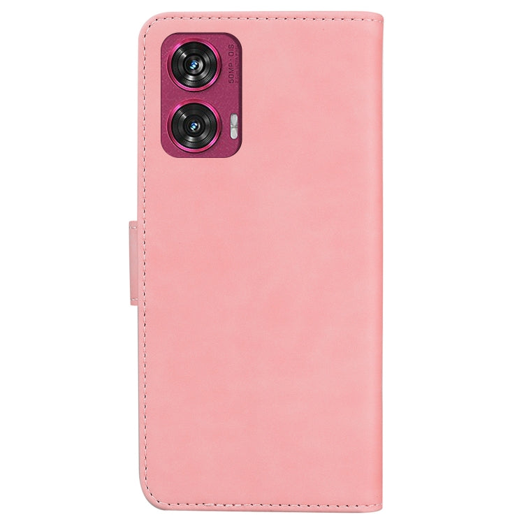 For Motorola Edge 50 Fusion Skin Feel Pure Color Flip Leather Phone Case