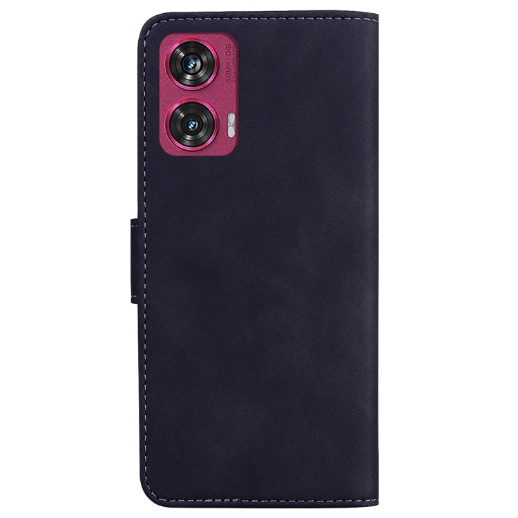 For Motorola Edge 50 Fusion Skin Feel Pure Color Flip Leather Phone Case