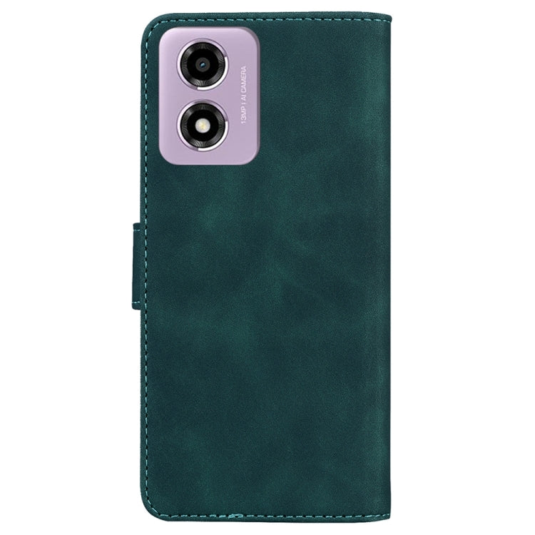 For Motorola Moto G04s / Moto E14 Skin Feel Pure Color Flip Leather Phone Case
