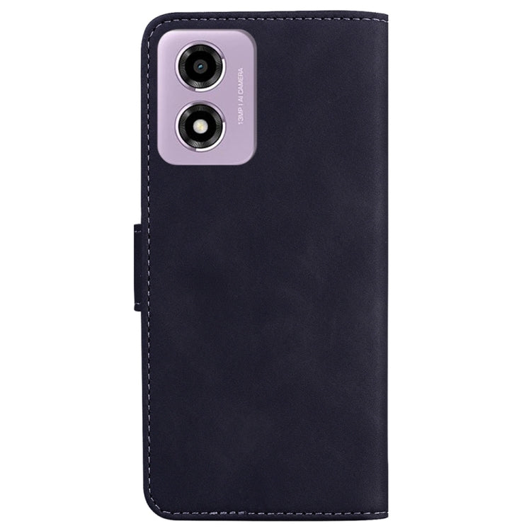 For Motorola Moto G04s / Moto E14 Skin Feel Pure Color Flip Leather Phone Case