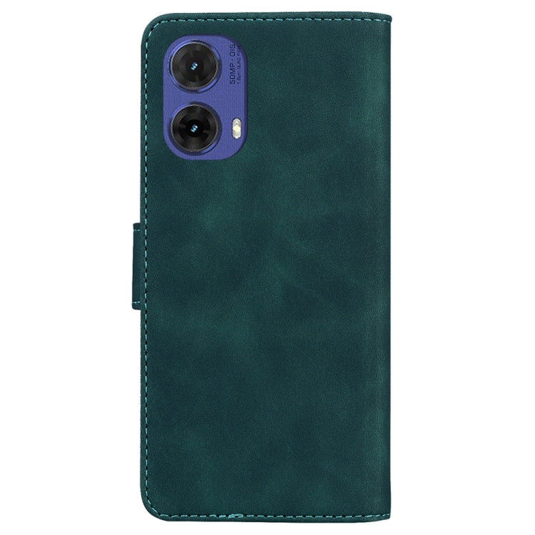 For Motorola Moto G85 Skin Feel Pure Color Flip Leather Phone Case