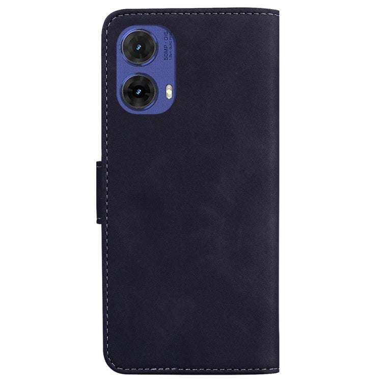 For Motorola Moto G85 Skin Feel Pure Color Flip Leather Phone Case