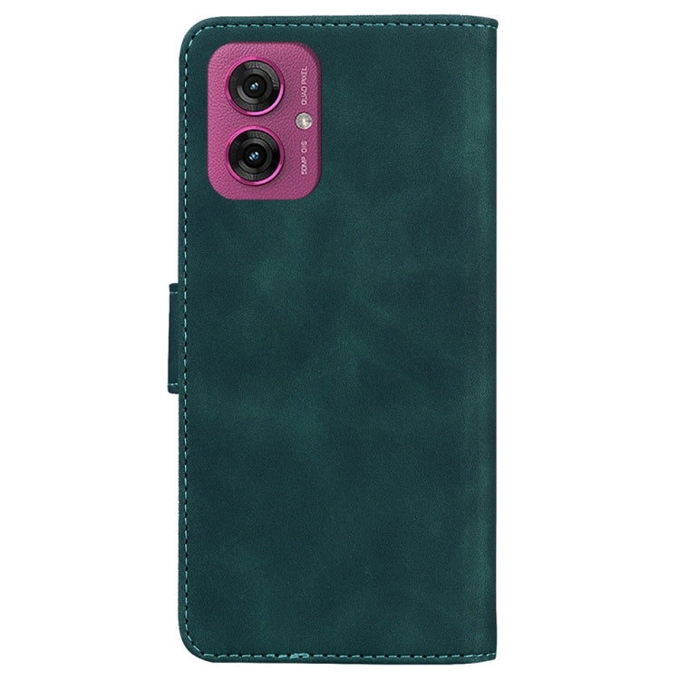 For Motorola Moto G55 Skin Feel Pure Color Flip Leather Phone Case