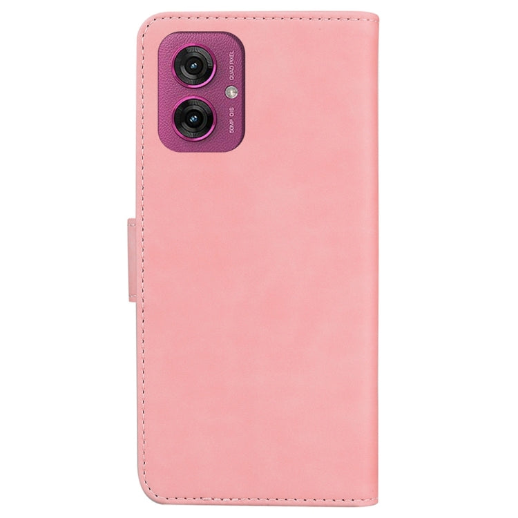 For Motorola Moto G55 Skin Feel Pure Color Flip Leather Phone Case