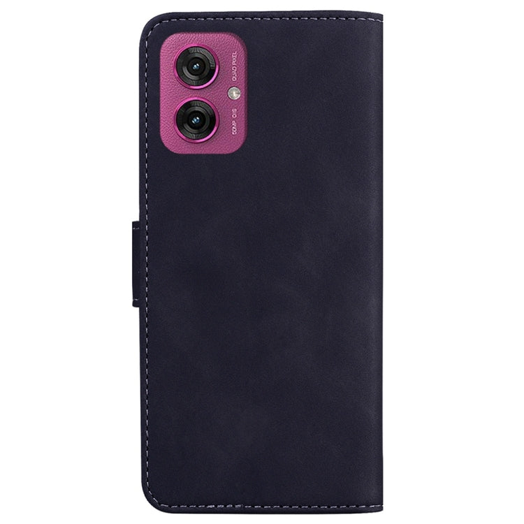 For Motorola Moto G55 Skin Feel Pure Color Flip Leather Phone Case