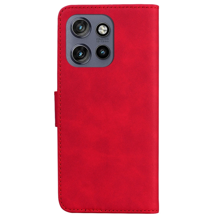For Motorola Edge 50 Neo 5G Global Skin Feel Pure Color Flip Leather Phone Case