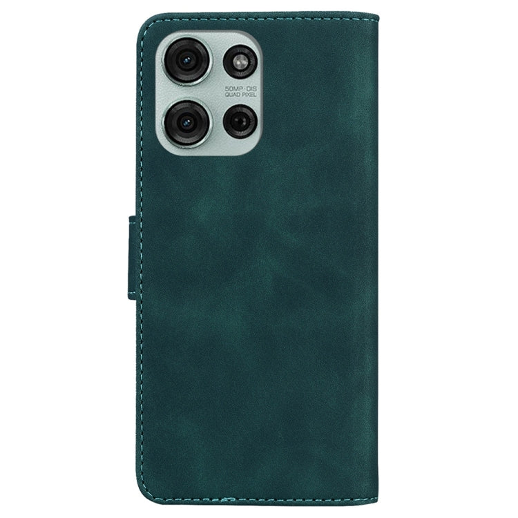 For Motorola Moto G75 5G Skin Feel Pure Color Flip Leather Phone Case