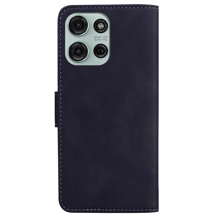For Motorola Moto G75 5G Skin Feel Pure Color Flip Leather Phone Case