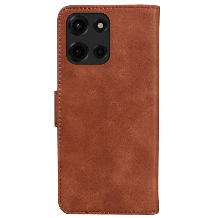 For Motorola Moto G 5G 2025 Skin Feel Pure Color Flip Leather Phone Case