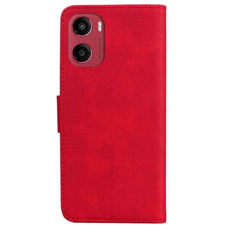 For Motorola Moto G05 / E15 Skin Feel Pure Color Flip Leather Phone Case