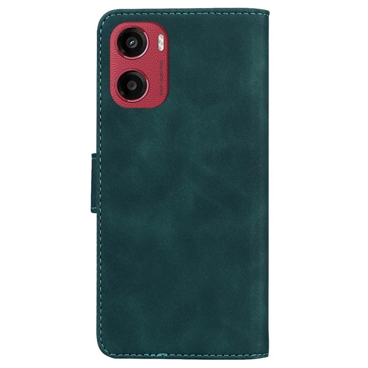 For Motorola Moto G05 / E15 Skin Feel Pure Color Flip Leather Phone Case