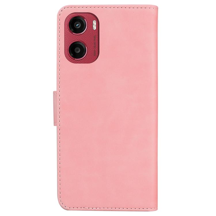 For Motorola Moto G05 / E15 Skin Feel Pure Color Flip Leather Phone Case