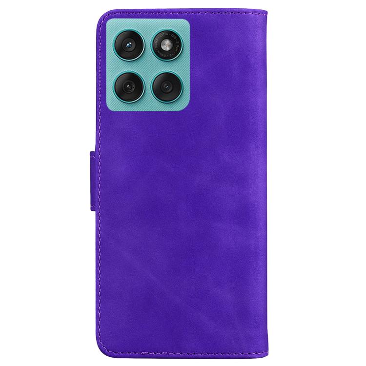 For Motorola Edge 60 Fusion / Edge 5G 2025 Skin Feel Pure Color Flip Leather Phone Case