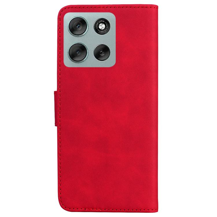 For Motorola Moto G56 5G / G66j 5G / G66y 5G Skin Feel Pure Color Flip Leather Phone Case