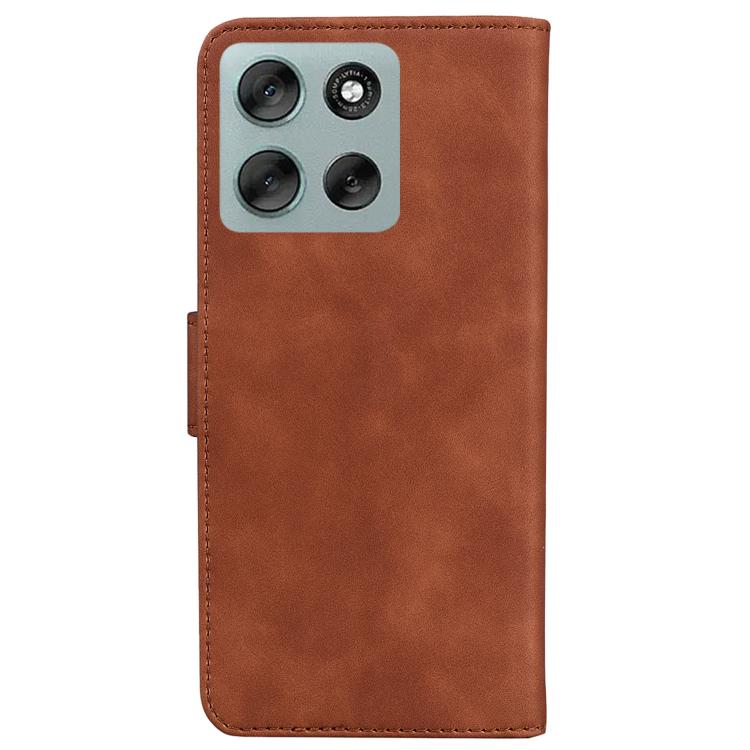 For Motorola Moto G56 5G / G66j 5G / G66y 5G Skin Feel Pure Color Flip Leather Phone Case