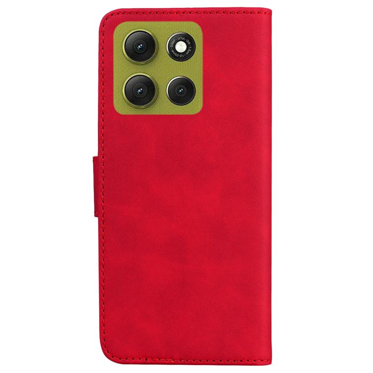 For Motorola Moto G86 5G Skin Feel Pure Color Flip Leather Phone Case
