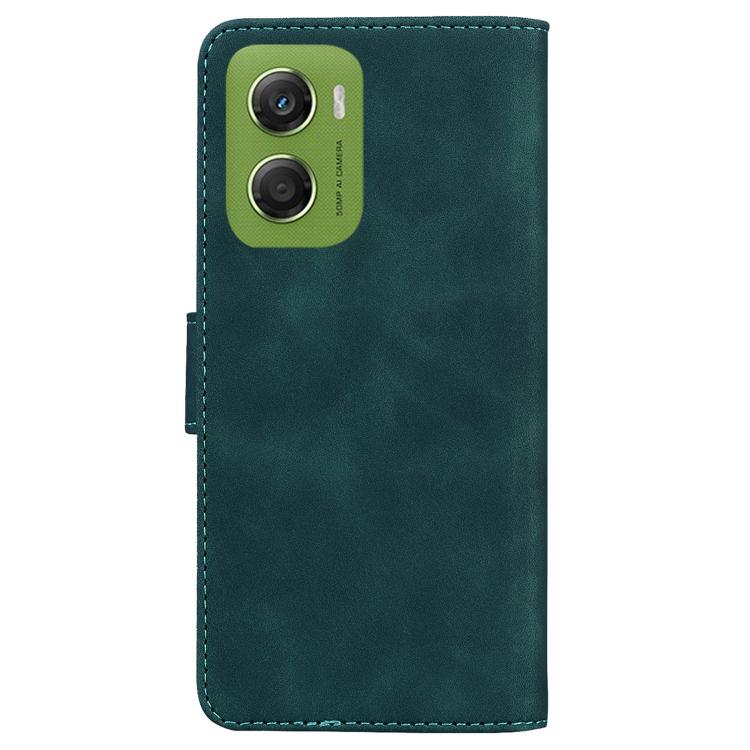 For Motorola Moto G06 4G Skin Feel Pure Color Flip Leather Phone Case