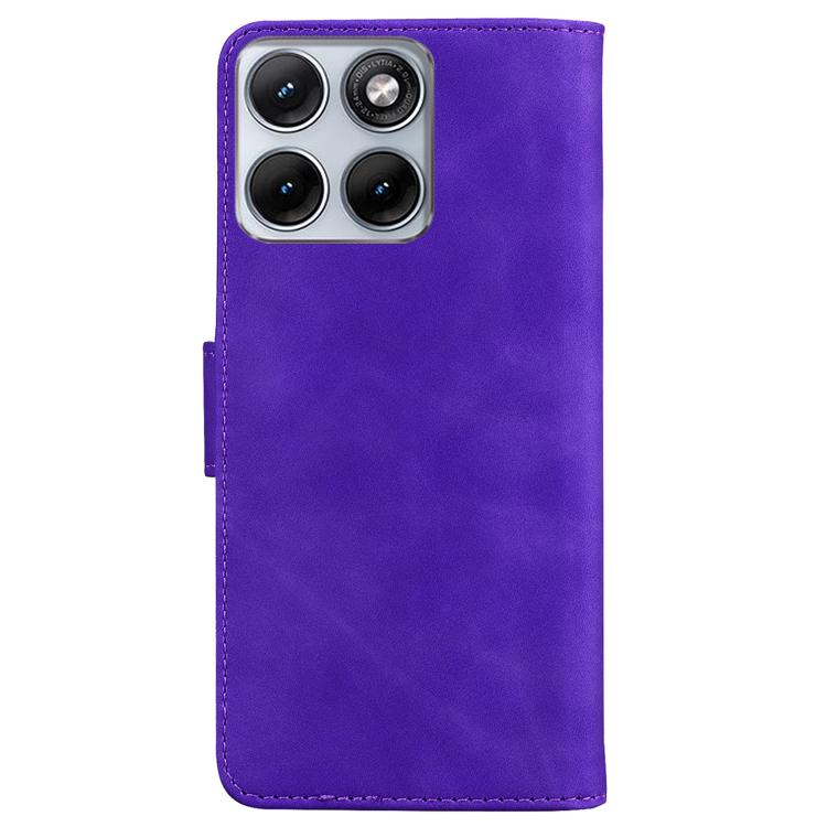 For Motorola Edge 70 Fusion 5G Skin Feel Pure Color Flip Leather Phone Case