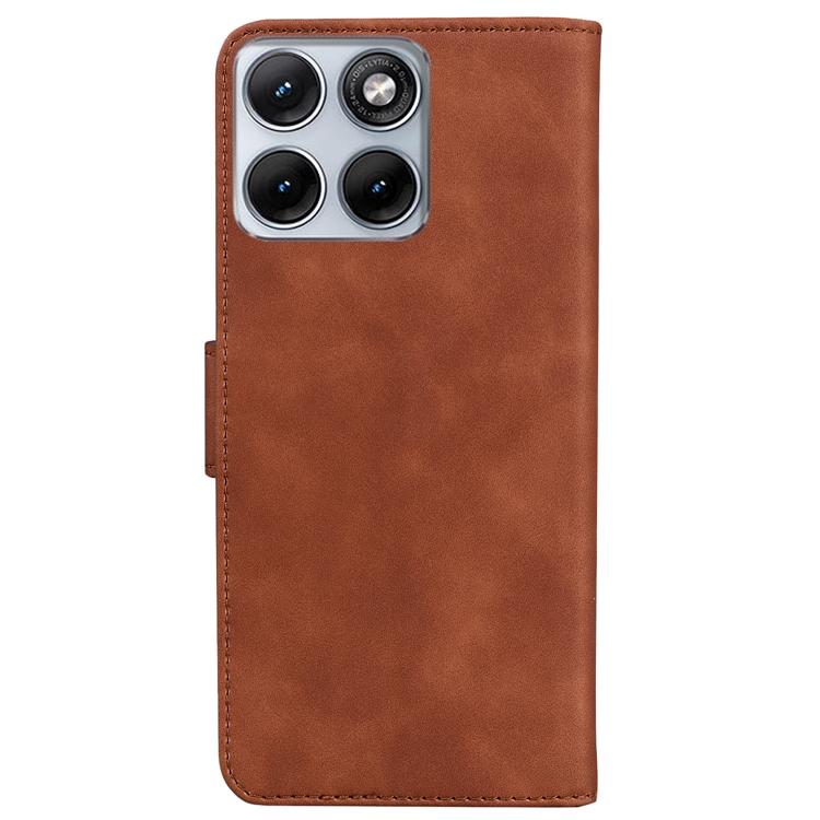 For Motorola Edge 70 Fusion 5G Skin Feel Pure Color Flip Leather Phone Case