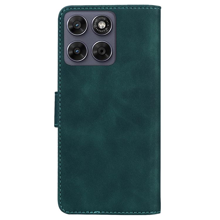For Motorola Moto G67 5G / Moto G77 5G Skin Feel Pure Color Flip Leather Phone Case