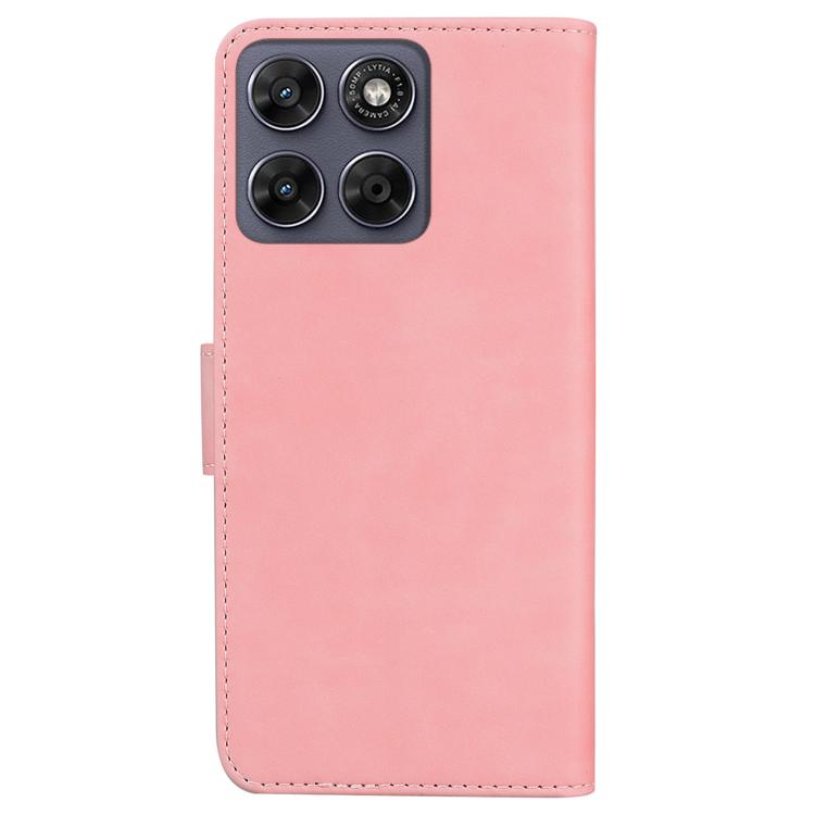 For Motorola Moto G67 5G / Moto G77 5G Skin Feel Pure Color Flip Leather Phone Case