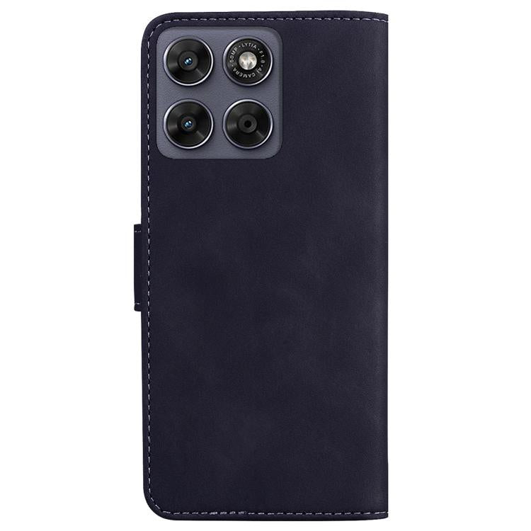 For Motorola Moto G67 5G / Moto G77 5G Skin Feel Pure Color Flip Leather Phone Case