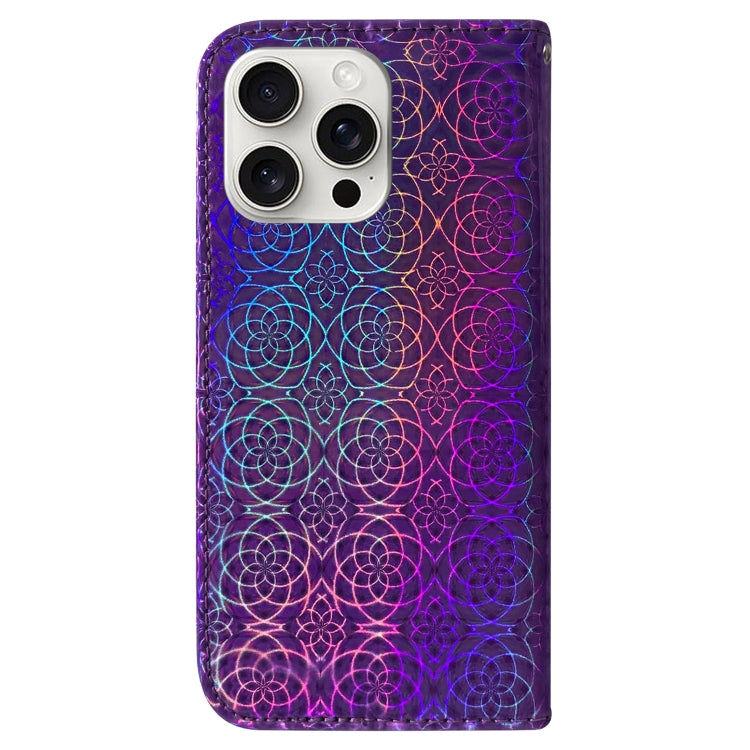 For iPhone 16 Pro Max Colorful Magnetic Buckle Leather Phone Case