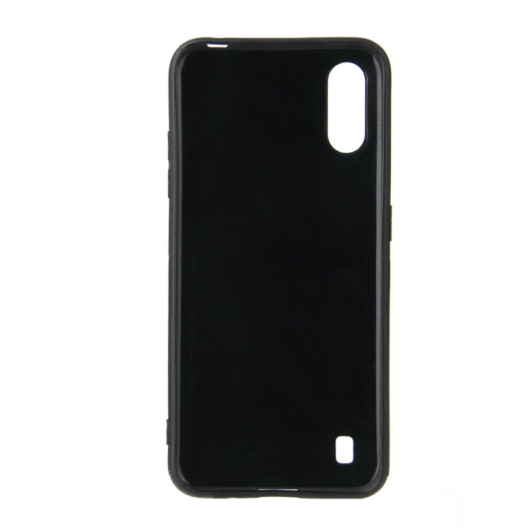 For Samsung Galaxy A01 Carbon Fiber Texture Shockproof TPU Protective Case
