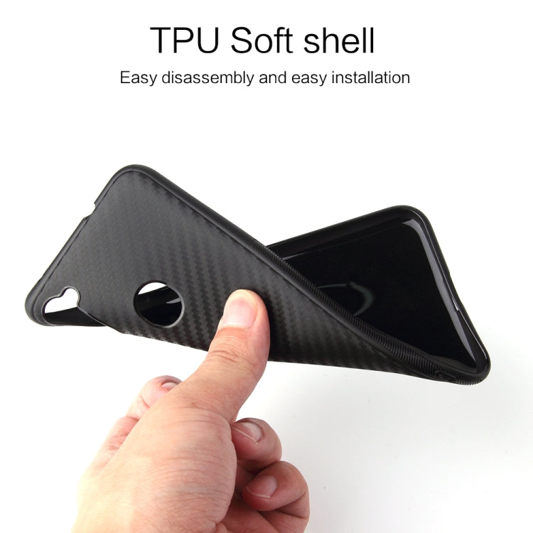 For Samsung Galaxy A11 Carbon Fiber Texture Shockproof TPU Protective Case