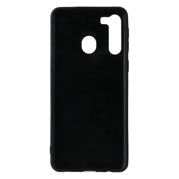 For Samsung Galaxy A21 Carbon Fiber Texture Shockproof TPU Protective Case
