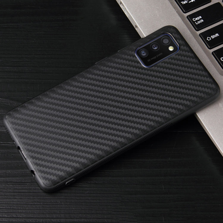 For Samsung Galaxy A41 Carbon Fiber Texture Shockproof TPU Protective Case