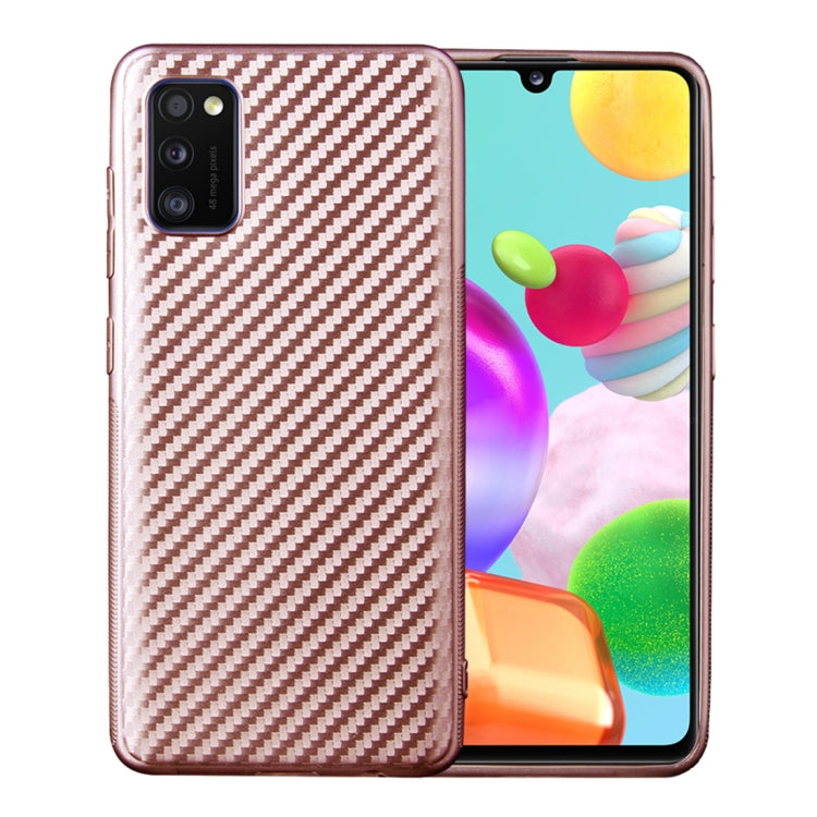 For Samsung Galaxy A41 Carbon Fiber Texture Shockproof TPU Protective Case
