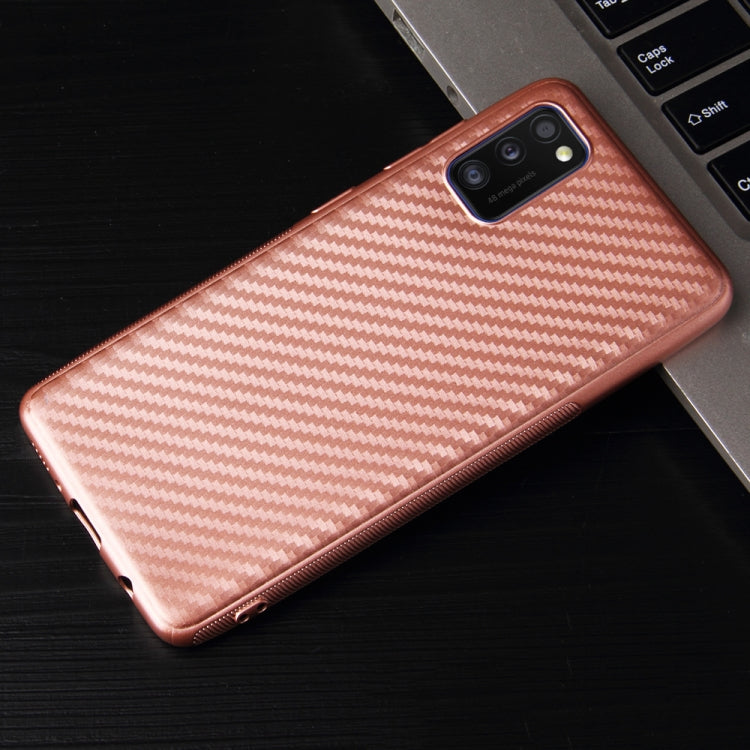 For Samsung Galaxy A41 Carbon Fiber Texture Shockproof TPU Protective Case