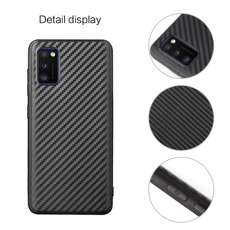 For Samsung Galaxy A41 Carbon Fiber Texture Shockproof TPU Protective Case