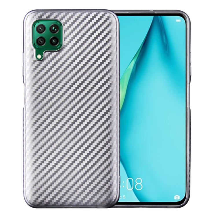 For Huawei P40 Lite Carbon Fiber Texture Shockproof TPU Protective Case