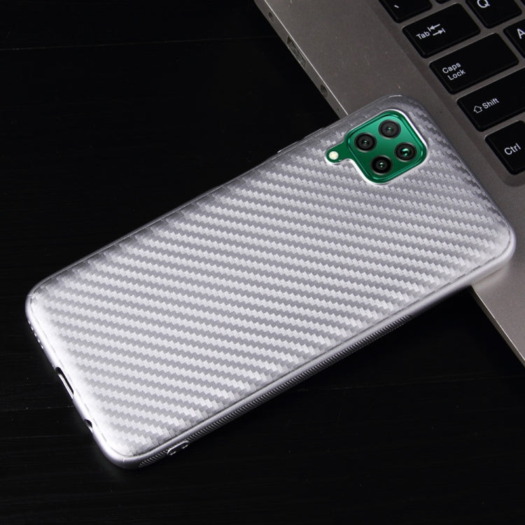 For Huawei P40 Lite Carbon Fiber Texture Shockproof TPU Protective Case