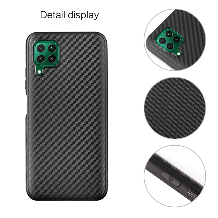 For Huawei P40 Lite Carbon Fiber Texture Shockproof TPU Protective Case