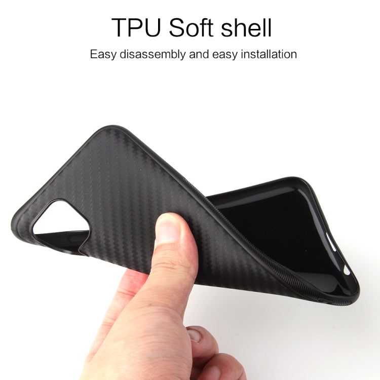 For Huawei P40 Lite Carbon Fiber Texture Shockproof TPU Protective Case